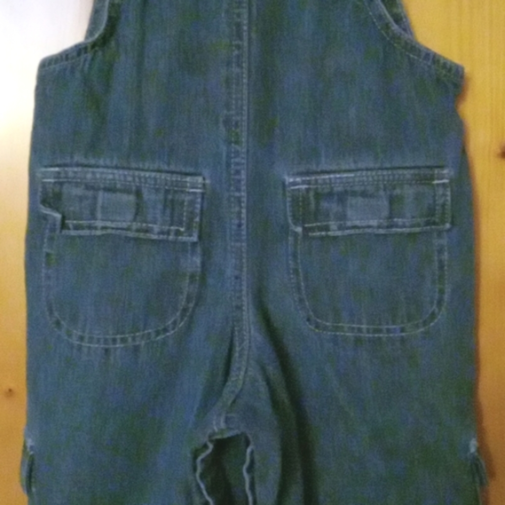 KRU Little Baby Denim Snap Up Penguin Overalls 18M - Picture 10 of 12